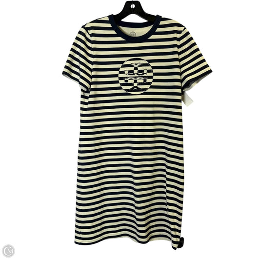 Dress Casual Midi By Cmc In Blue & White, Size: M