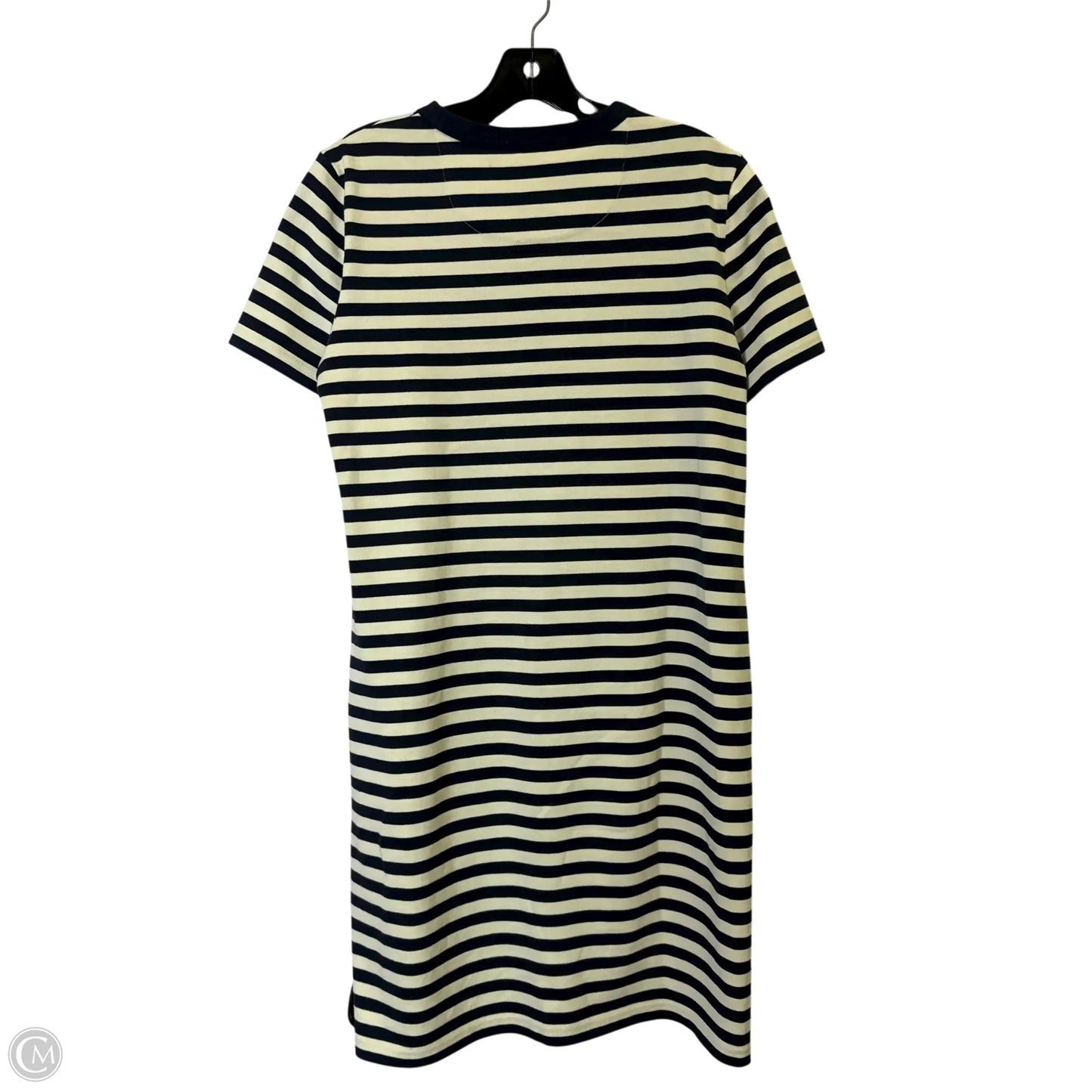 Dress Casual Midi By Cmc In Blue & White, Size: M