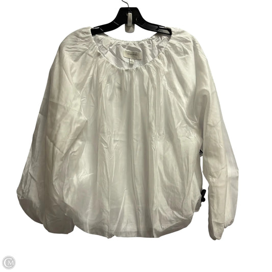 Top Long Sleeve By Banana Republic In White, Size: L