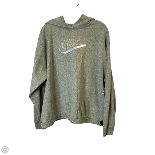 Athletic Sweatshirt Hoodie By Nike Apparel In Grey, Size: Xxl