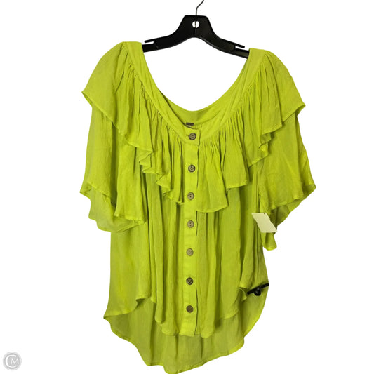 Top Short Sleeve By Free People In Green, Size: S