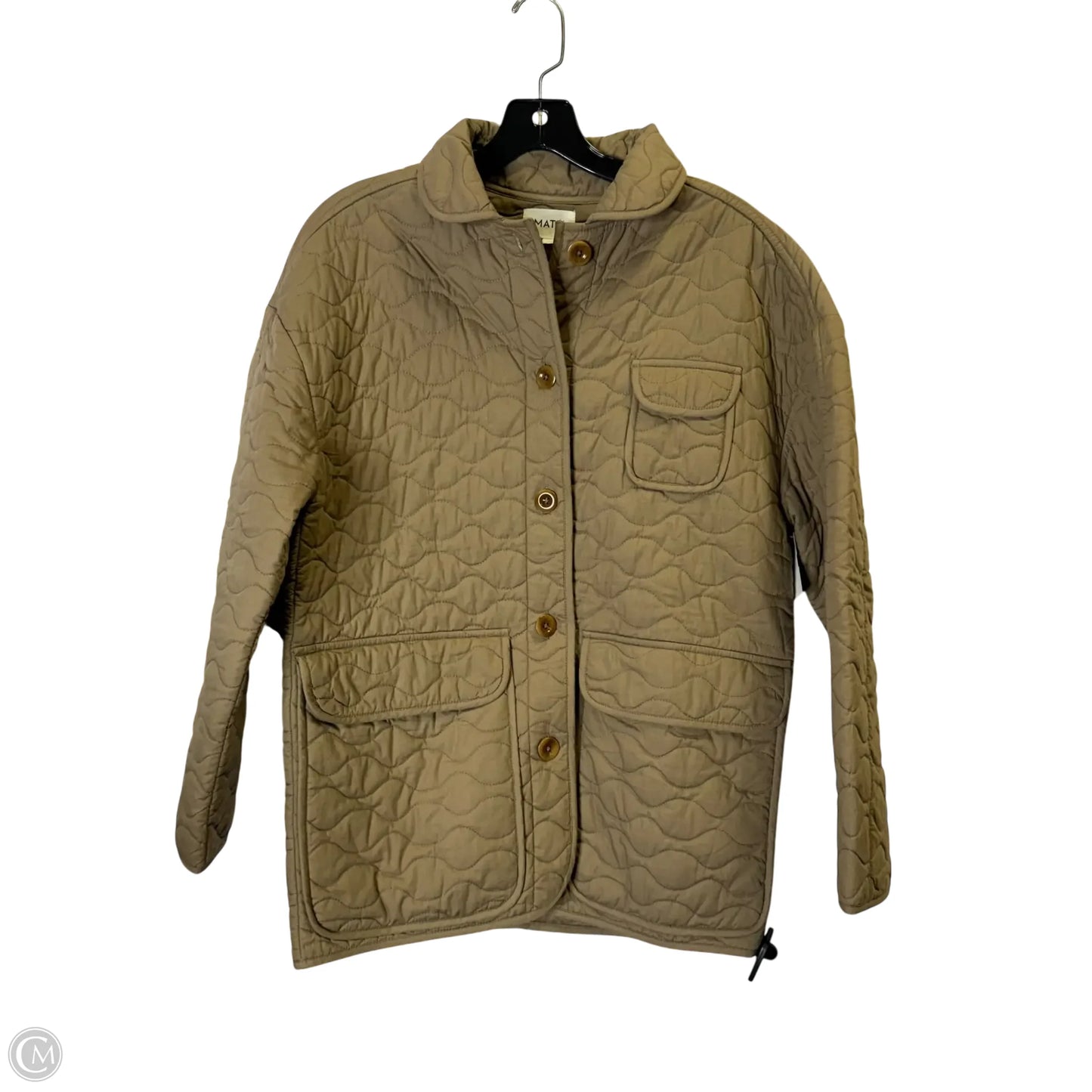 Jacket Puffer & Quilted By Clothes Mentor In Taupe, Size: Xs