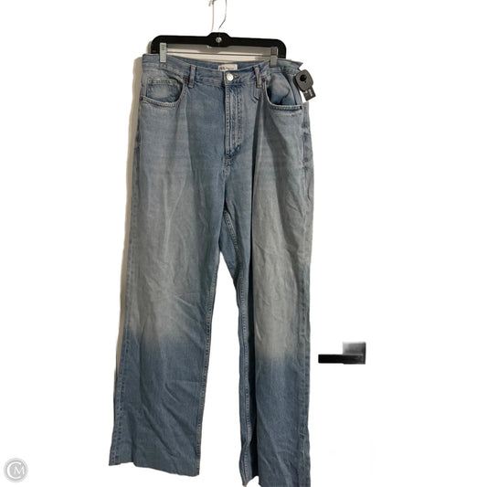 Jeans Wide Leg By Zara In Blue Denim, Size: 14