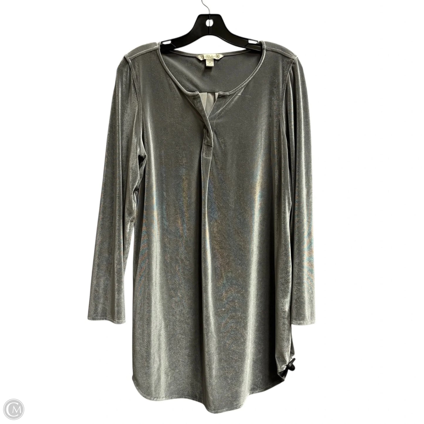 Top Long Sleeve By Clothes Mentor In Grey, Size: M