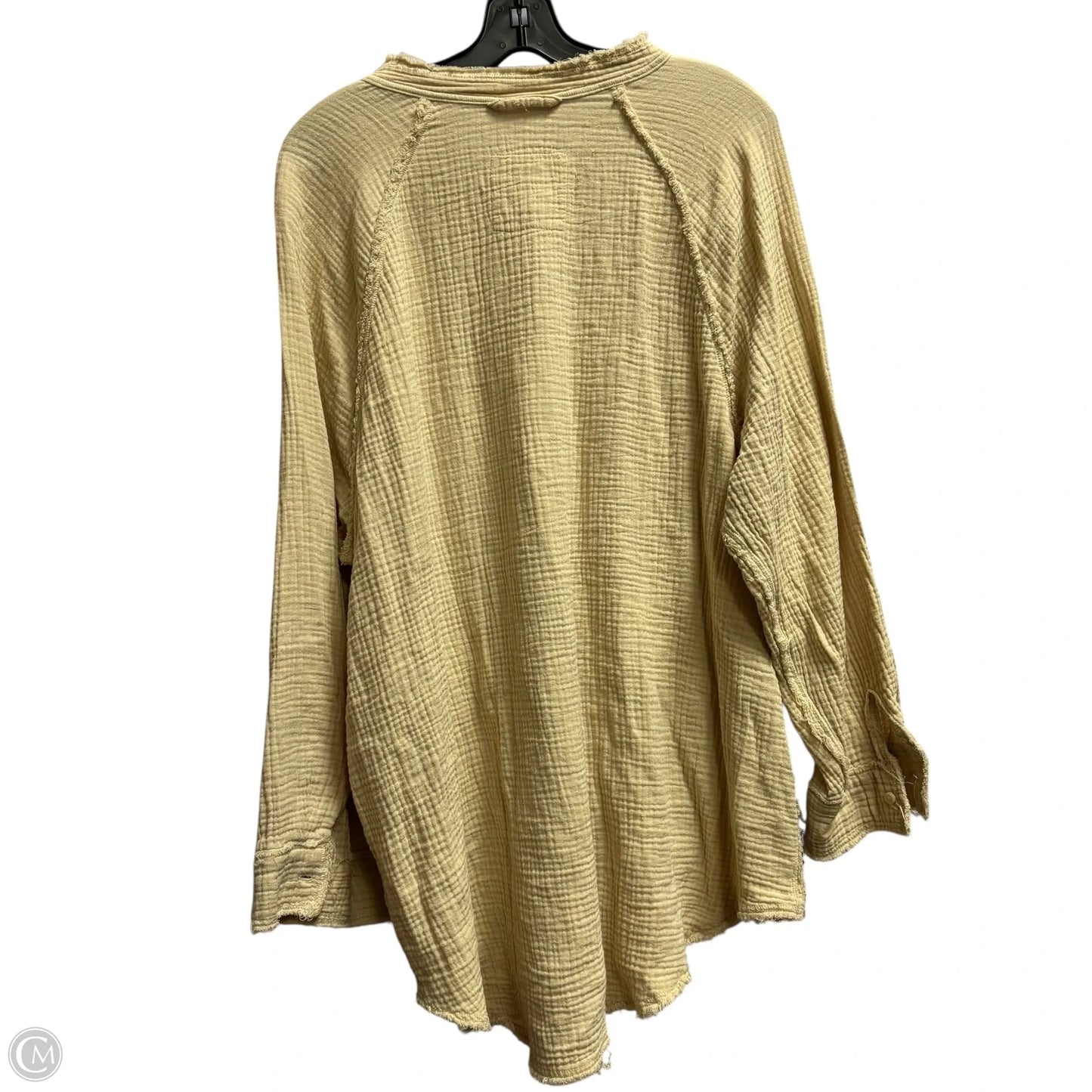 Top Long Sleeve By Aerie In Tan, Size: M
