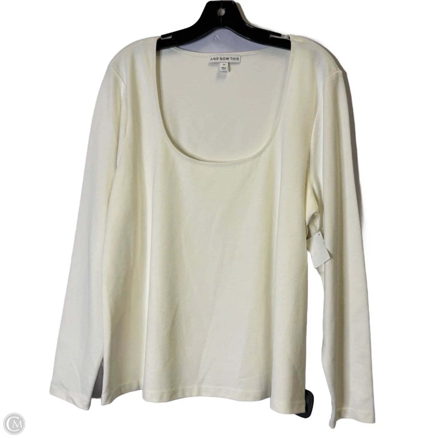 Top Long Sleeve Basic By And Now This In Cream, Size: 3x