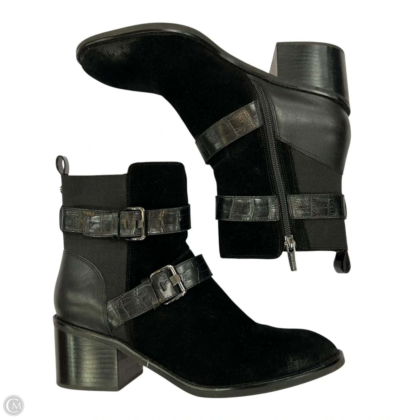 Boots Ankle Heels By Donald Pliner In Black, Size: 10