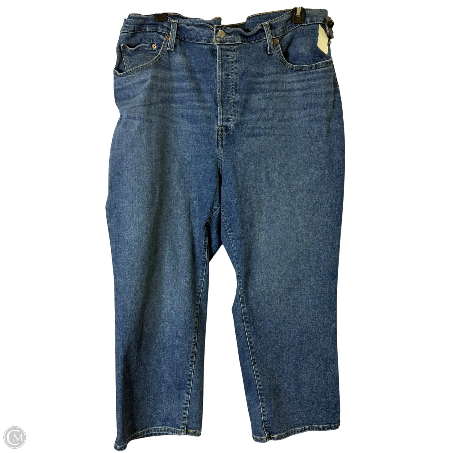 Jeans Straight By Levis In Blue Denim, Size: 22