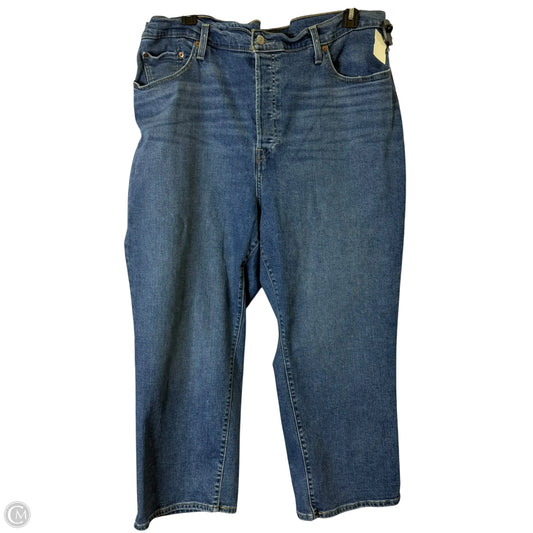 Jeans Straight By Levis In Blue Denim, Size: 22