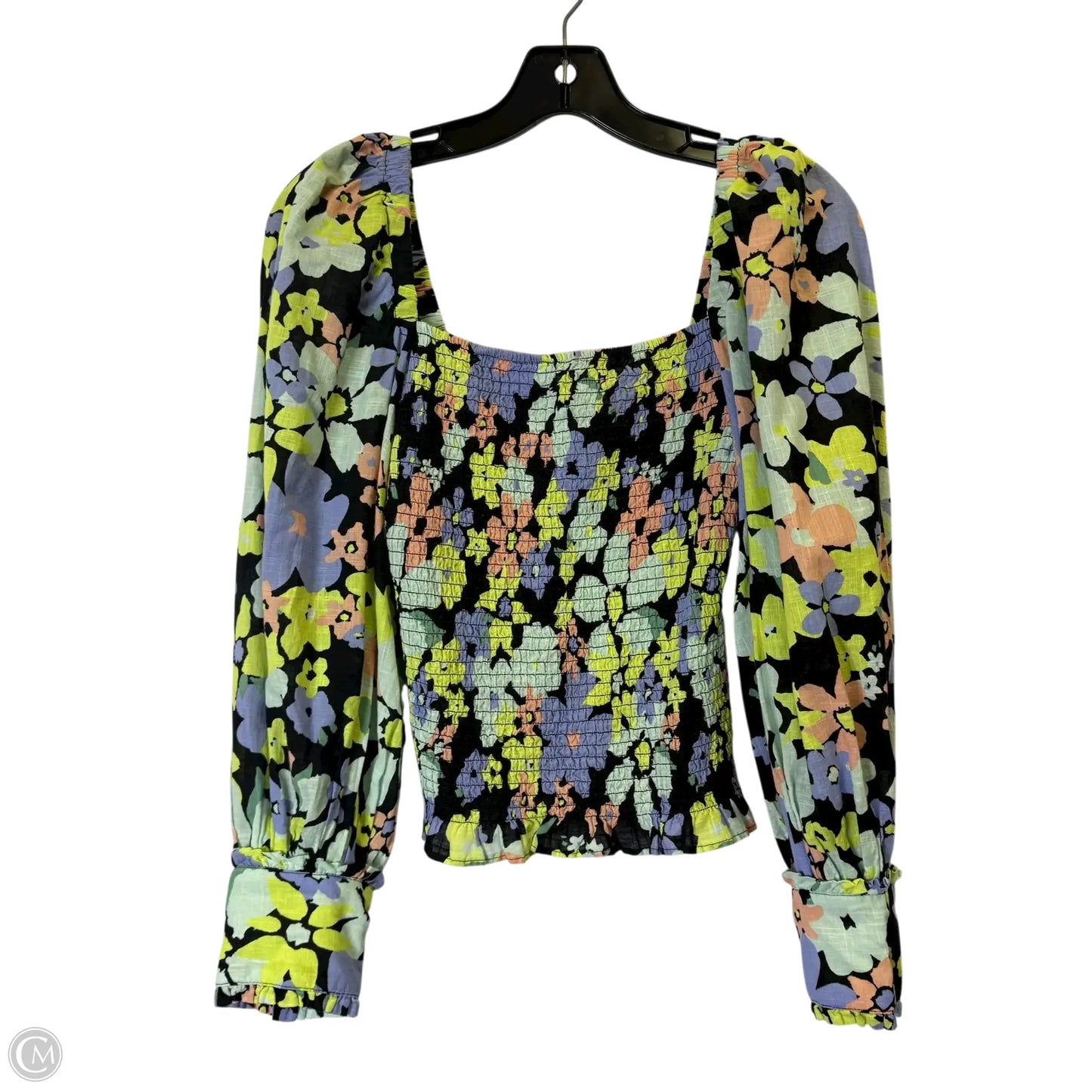 Top Long Sleeve By Free People In Floral Print, Size: Xs