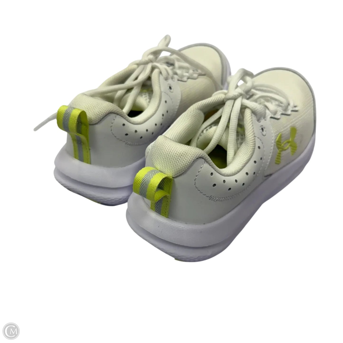 Shoes Athletic By Under Armour In White & Yellow, Size: 6