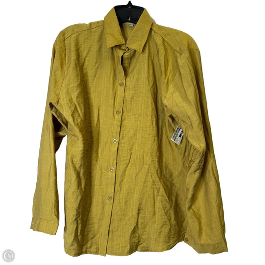 Top Long Sleeve Basic By Clothes Mentor In Yellow, Size: L