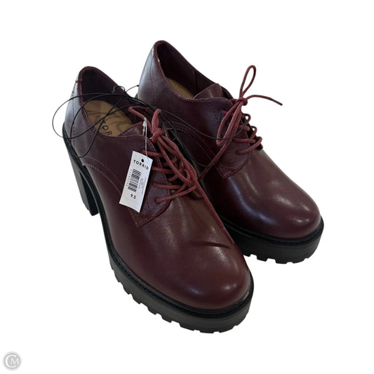 Shoes Heels Block By Torrid In Maroon, Size: 9.5