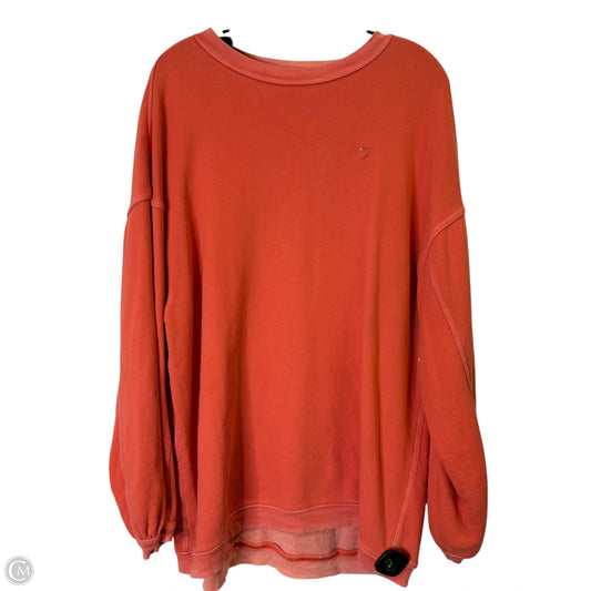 Sweatshirt Crewneck By Aerie In Coral, Size: M