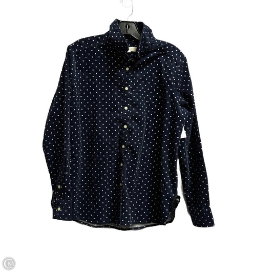 Top Long Sleeve By Loft In Polkadot Pattern, Size: M
