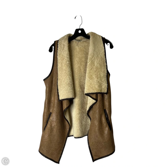 Vest Faux Fur & Sherpa By Jodifl In Brown, Size: L