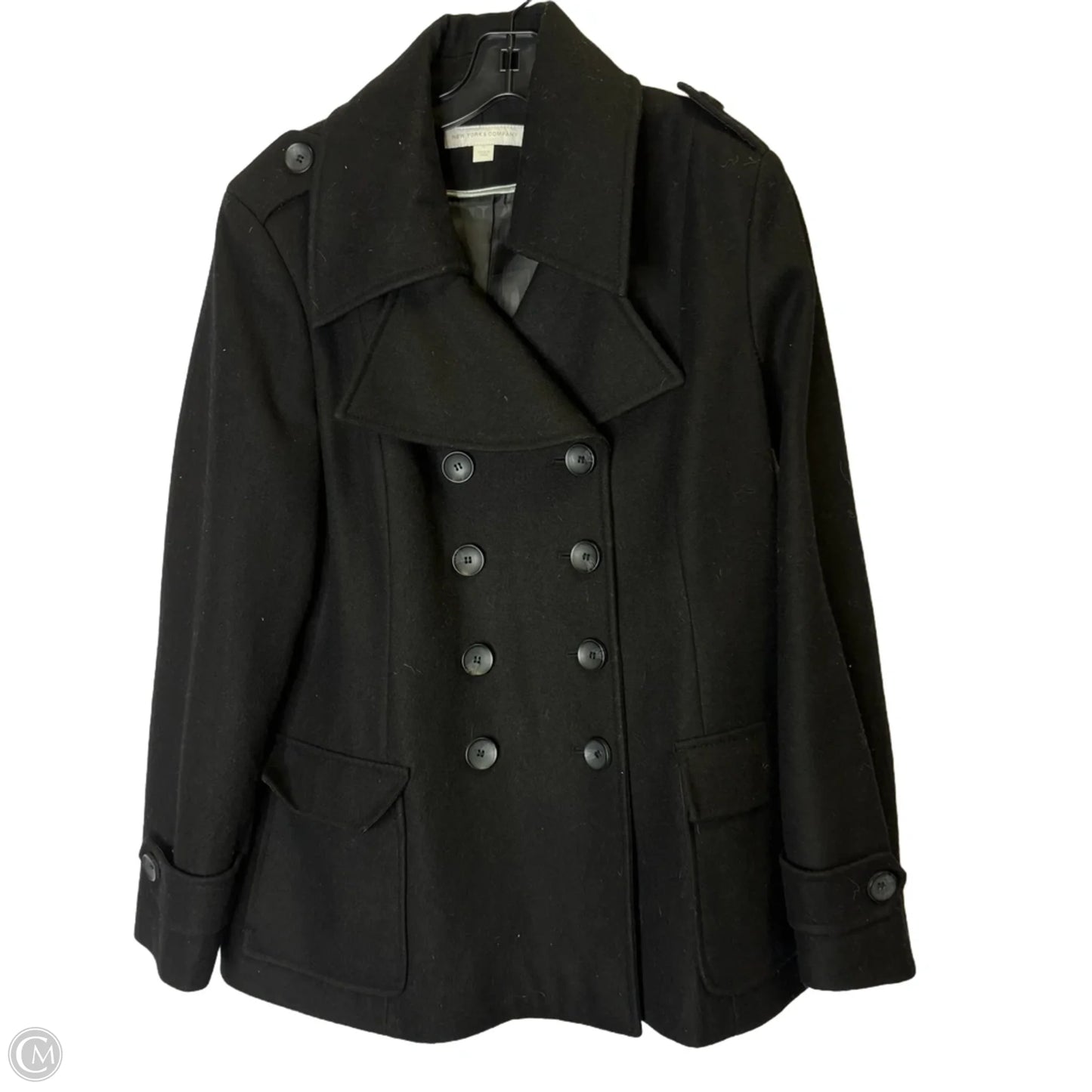 Coat Peacoat By New York And Co In Black, Size: Xl