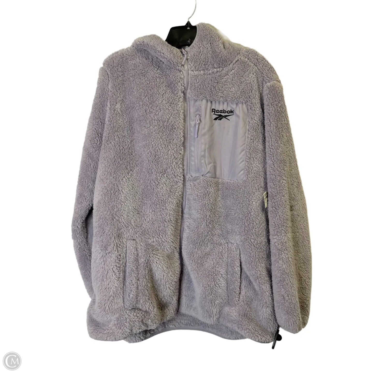 Athletic Jacket By Reebok In Purple, Size: Xl