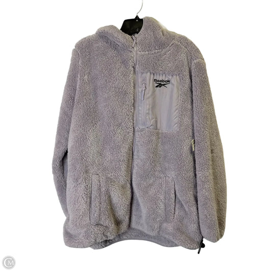 Athletic Jacket By Reebok In Purple, Size: Xl