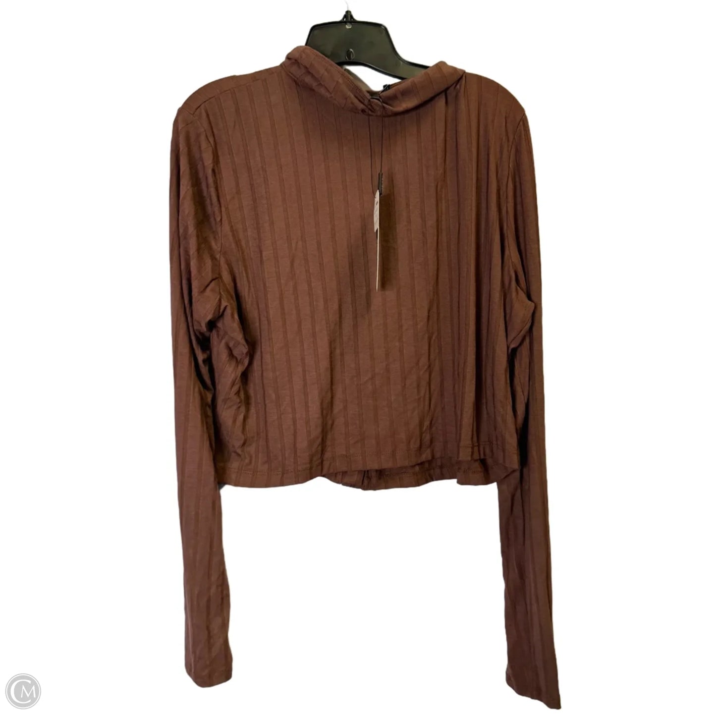 Top Long Sleeve By Fashion Nova In Brown, Size: 3x