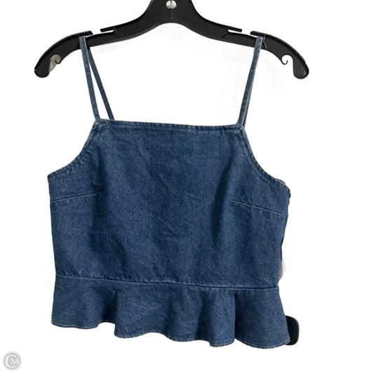 Top Sleeveless By American Eagle In Blue Denim, Size: S