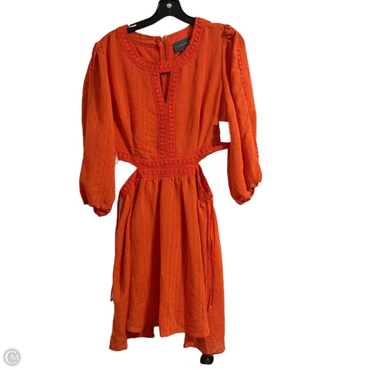 Dress Casual Midi By Clothes Mentor In Orange, Size: L