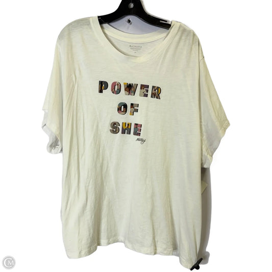 Athletic Top Short Sleeve By Athleta In White, Size: 3x
