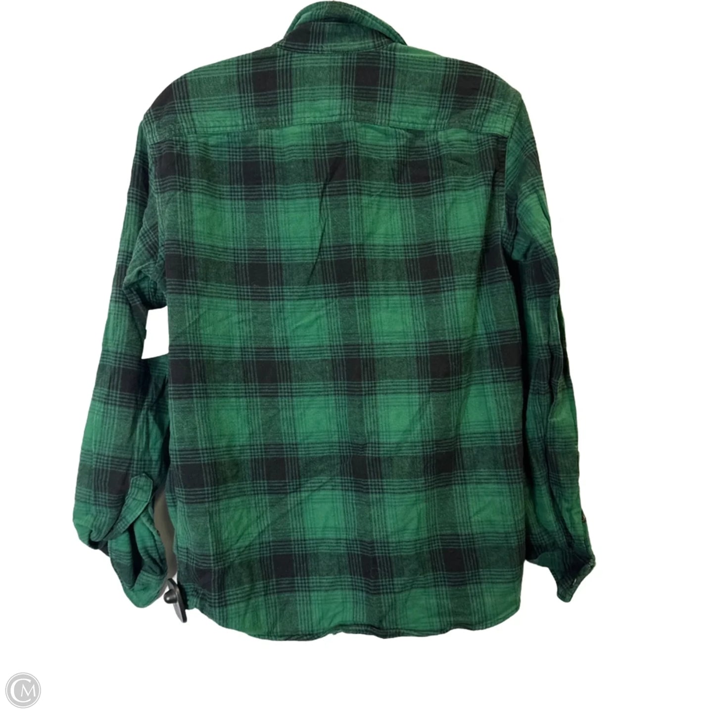 Top Long Sleeve By Gap In Plaid Pattern, Size: S