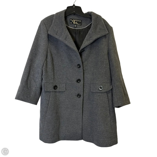 Coat Peacoat By Clothes Mentor In Grey, Size: 1x