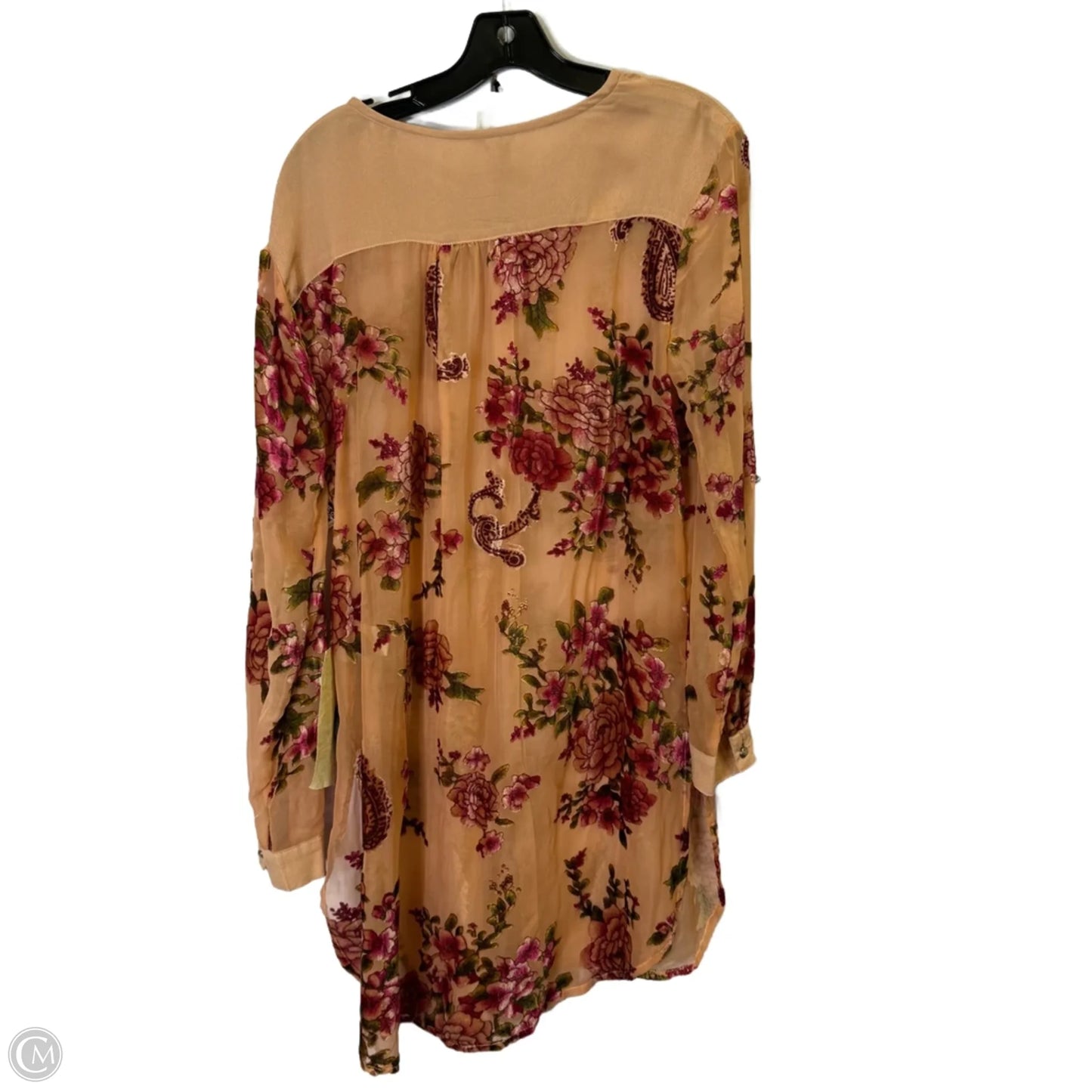 Top Long Sleeve By Aratta Silent Journey In Pink, Size: S