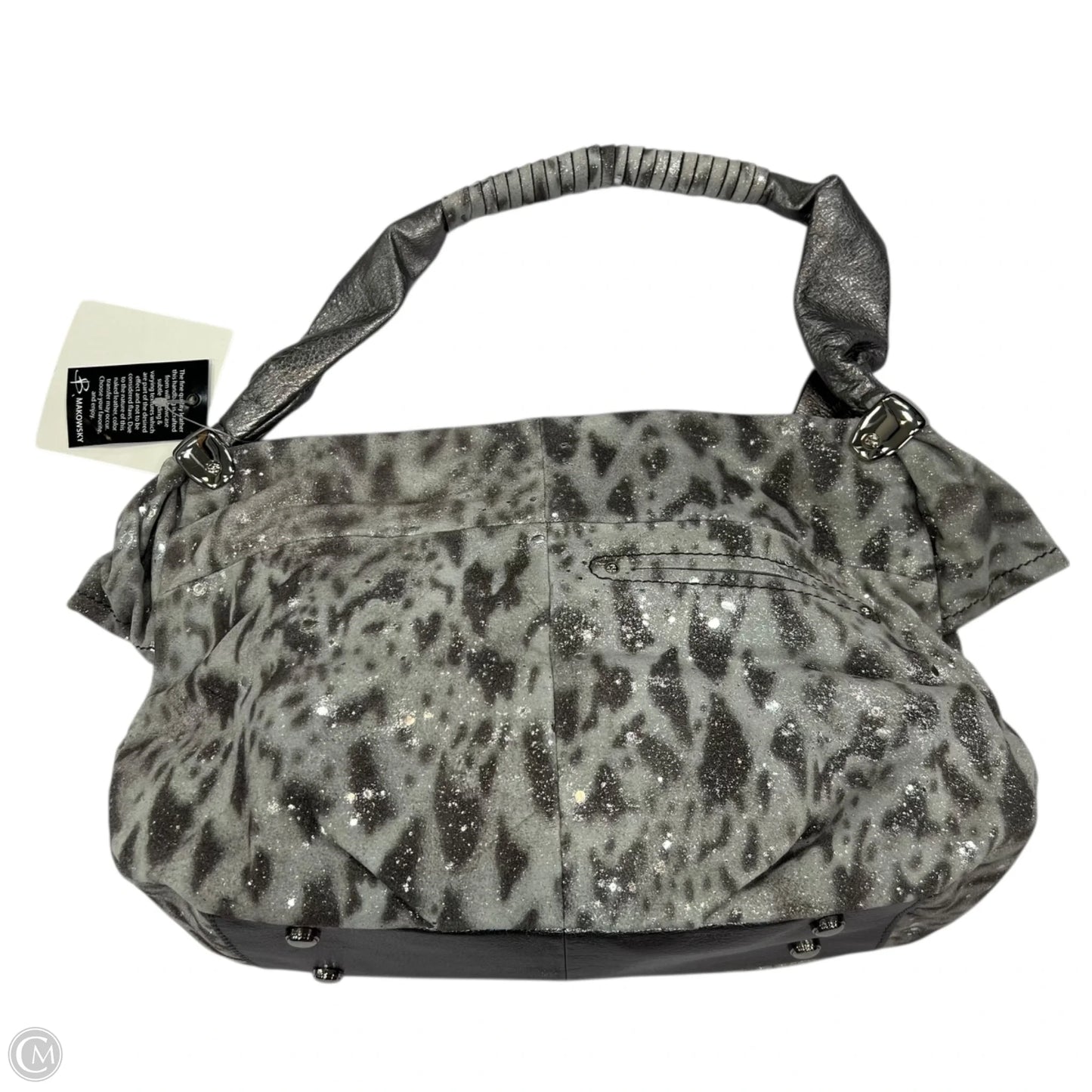 Handbag Leather By B. Makowsky, Size: Medium