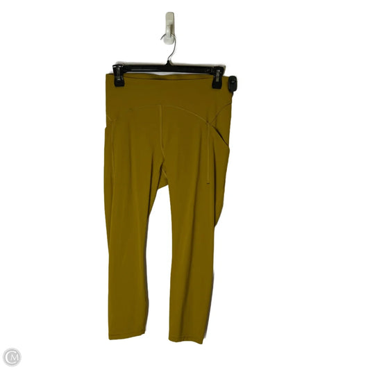 Athletic Leggings By Lululemon In Yellow, Size: 12