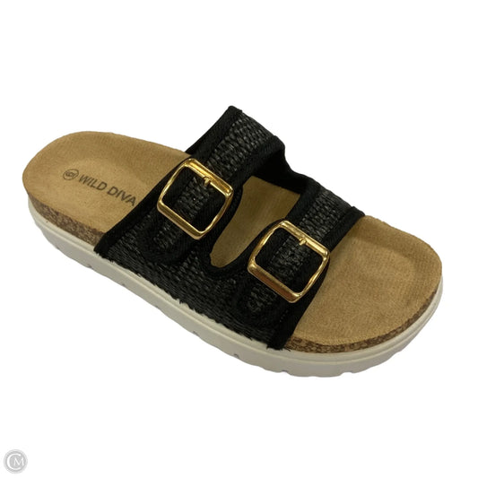 Sandals Heels Platform By Wild Diva In Black, Size: 6