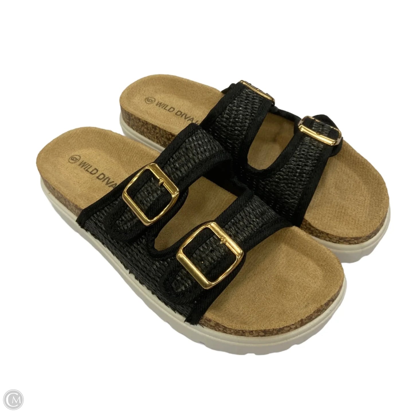 Sandals Heels Platform By Wild Diva In Black, Size: 6