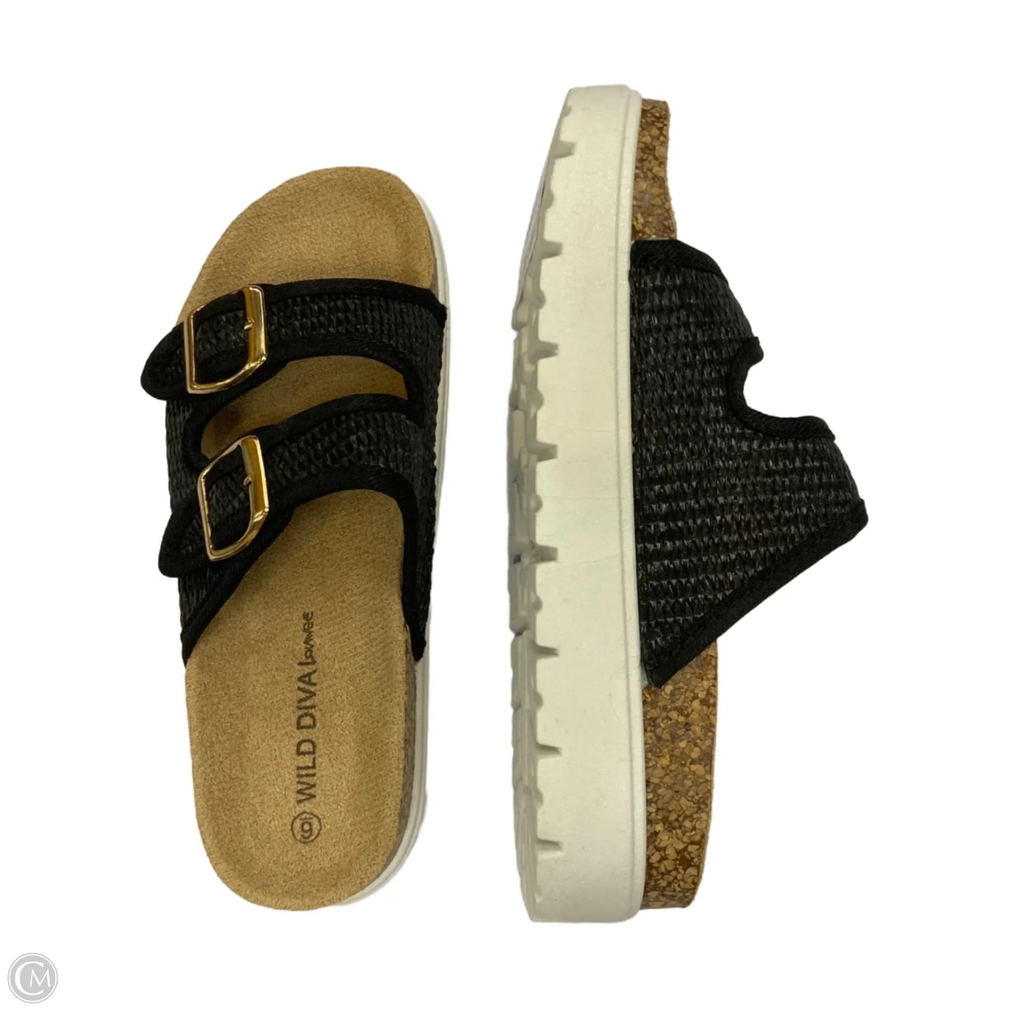 Sandals Heels Platform By Wild Diva In Black, Size: 6