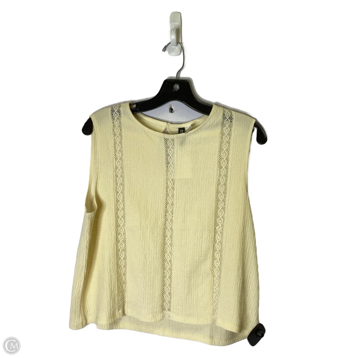Top Sleeveless By Divided In Cream, Size: L