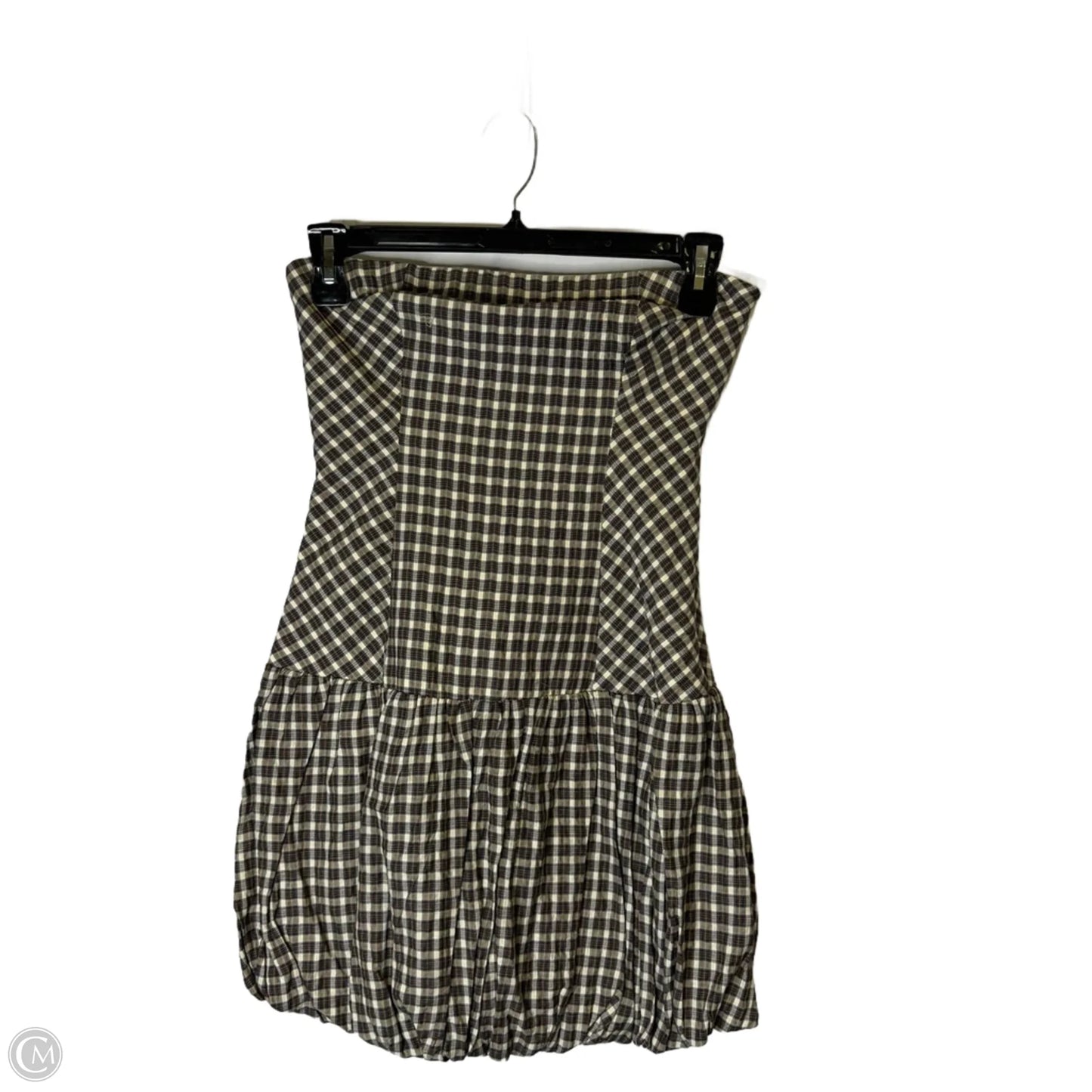Dress Casual Short By Bershka In Plaid Pattern, Size: L