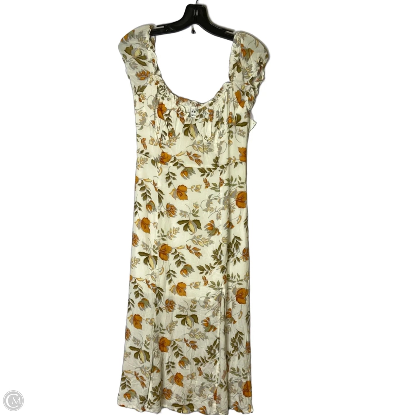 Dress Casual Midi By Hello Molly In Cream & Orange, Size: 6