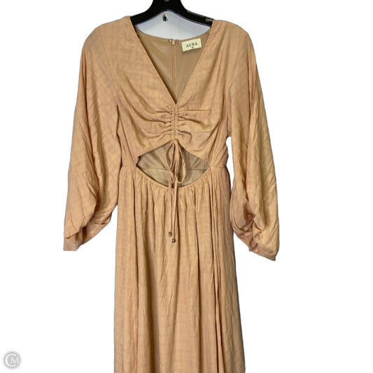 Dress Casual Maxi By Aura In Peach, Size: S