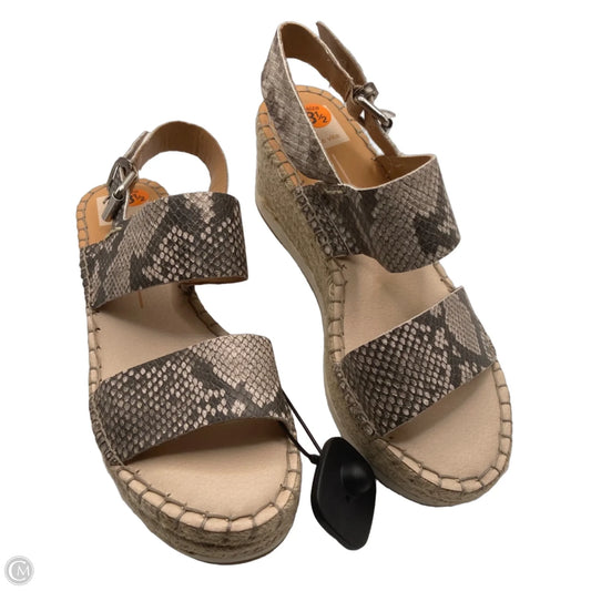 Sandals Heels Wedge By Dolce Vita In Snakeskin Print, Size: 8.5