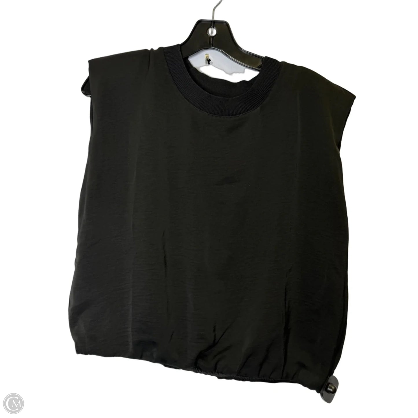 Top Sleeveless By Fabrik In Black, Size: L