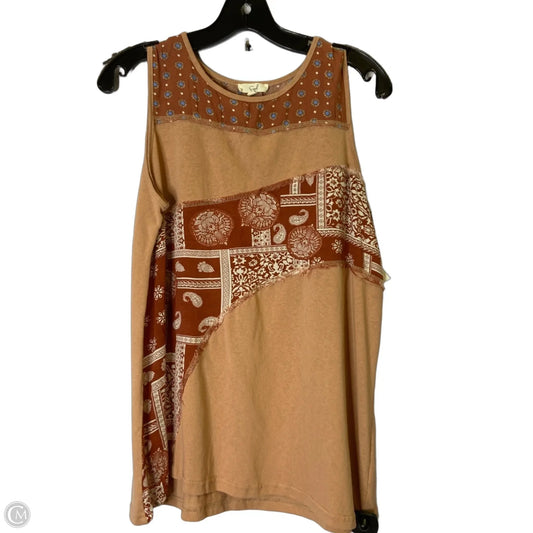 Top Sleeveless By Easel In Orange, Size: S
