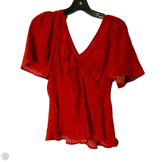 Top Short Sleeve By A New Day In Red, Size: S
