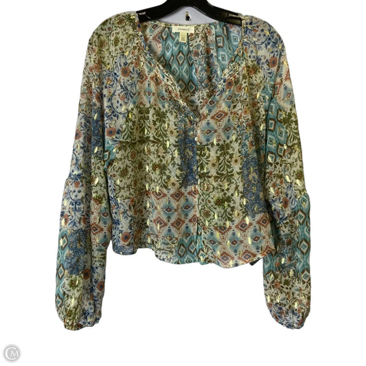 Top Long Sleeve By Tamara H In Multi-colored, Size: M