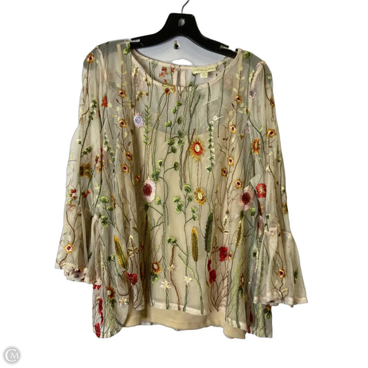 Top Short Sleeve By Cynthia Rowley In Floral Print, Size: Xl