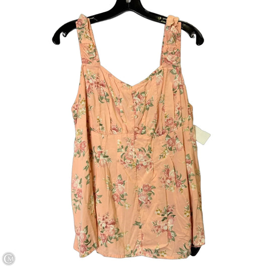 Top Sleeveless By Torrid In Floral Print, Size: 1x