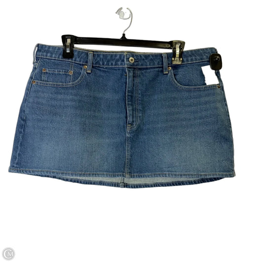 Skirt Mini & Short By Abercrombie And Fitch In Blue Denim, Size: 14