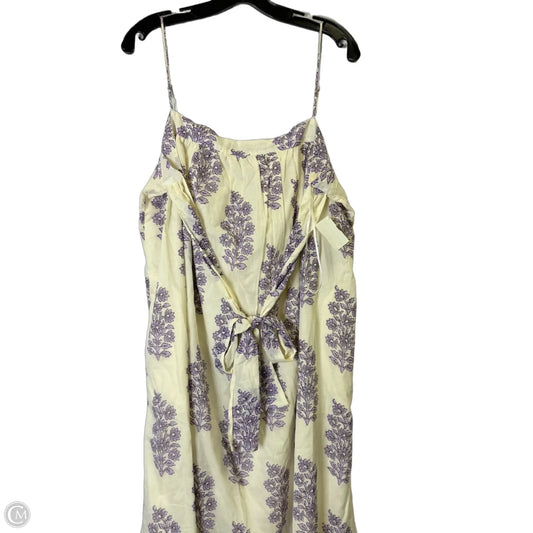 Dress Casual Maxi By J. Crew In Cream & Purple, Size: Xl