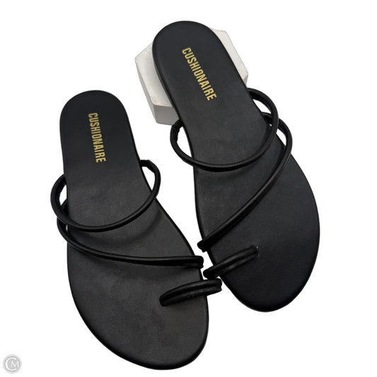 Sandals Flats By Cushionaire In Black, Size: 6.5