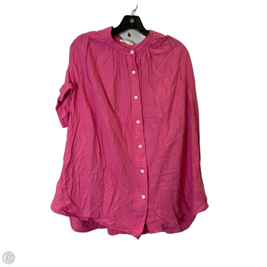 Top Short Sleeve By First Love In Pink, Size: 1x